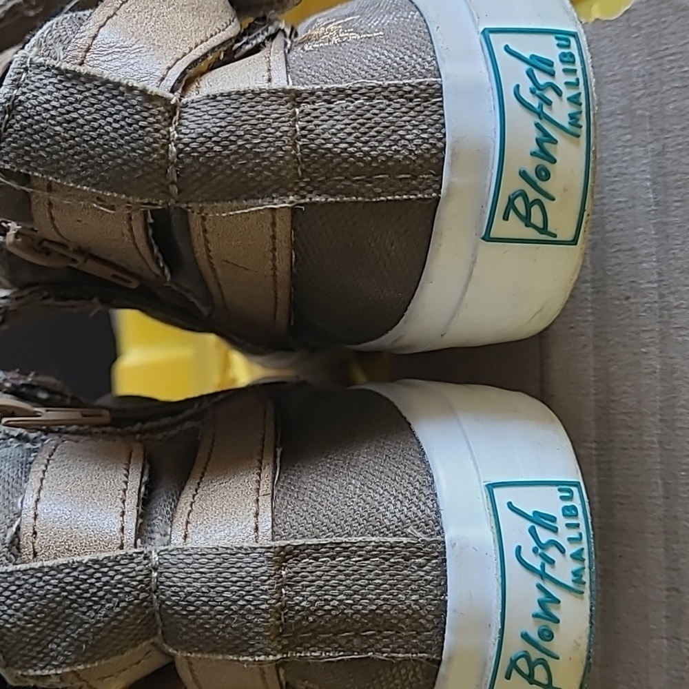 Blowfish Malibu Womens Flat Round Toe Fabric Shoes ,Zipper Ankle Shoes. Used S/8 - Picture 4 of 8